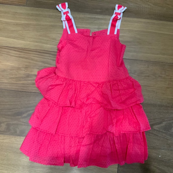 Pink Tiered Dress Size 7 - Picture 1 of 6